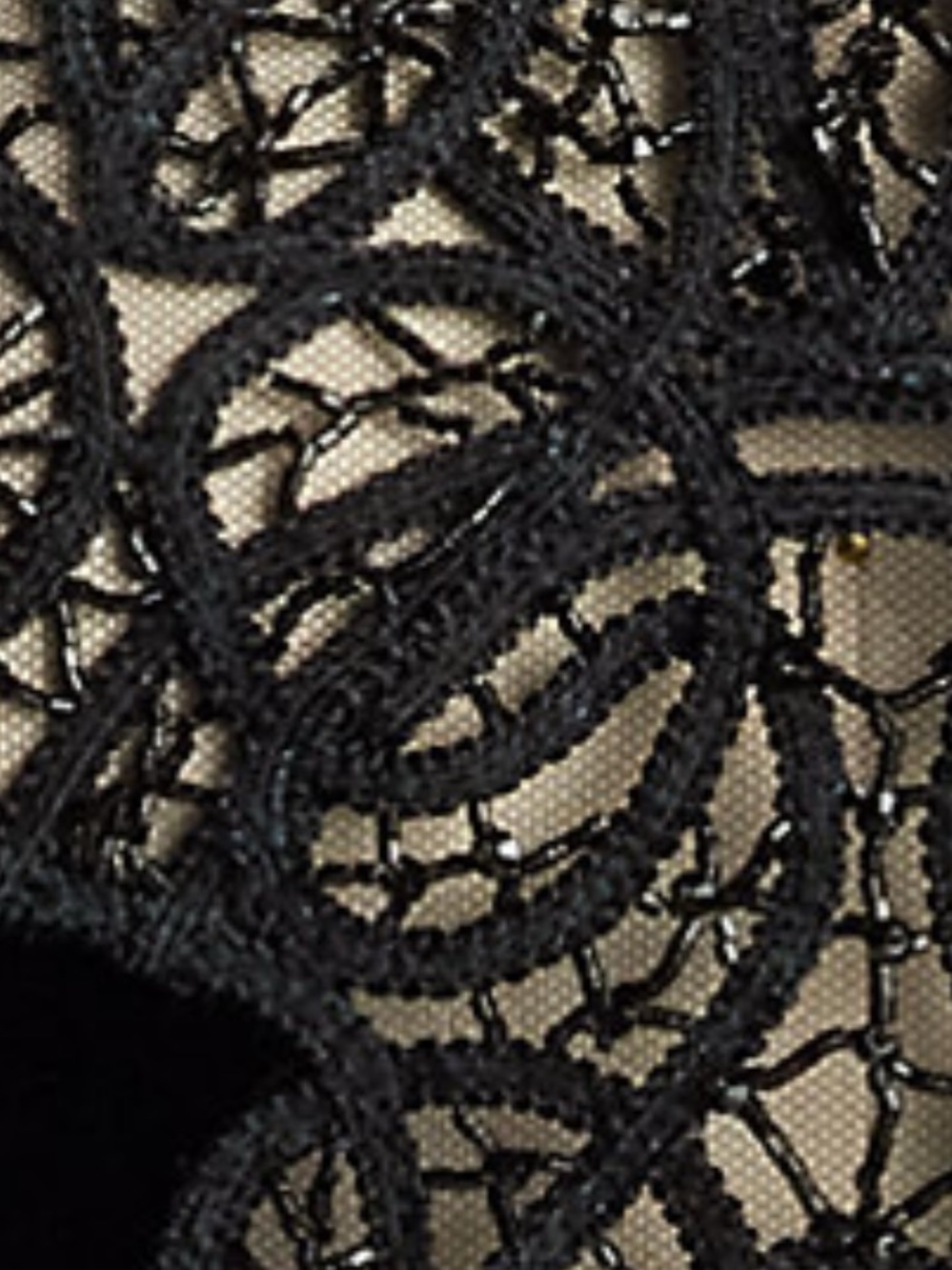 Ralph Lauren Collection Fall 25 Missy Black Hand Beaded Velvet Long Sleeve Top - Picture 16 of 16